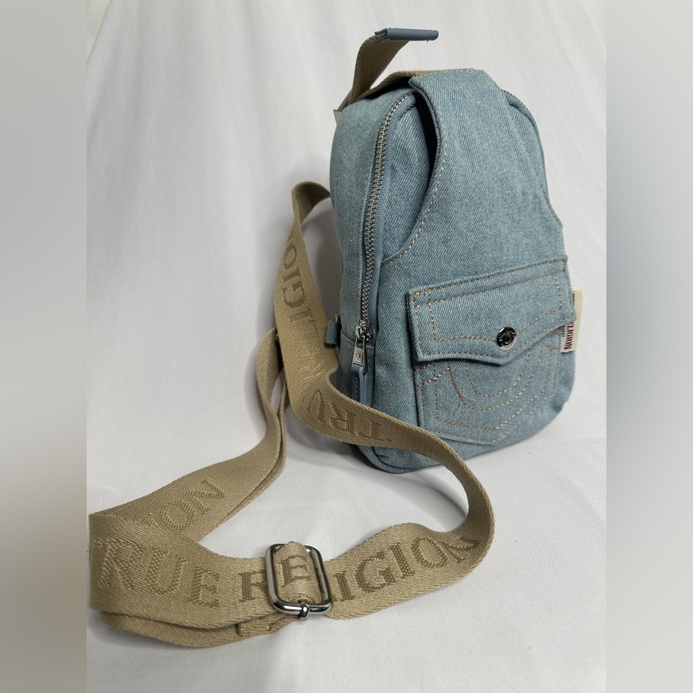 NWT True Religion Blue Denim Crossbody Bag